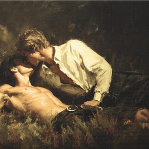 Queer Art Retro Vibe, Gay Scottish art, Queer Art Canvas Gallery Wraps, Gay Art, Elegant Queer Canvas Art LGBTQ Gifts Wall Art gay LGBTQ Art