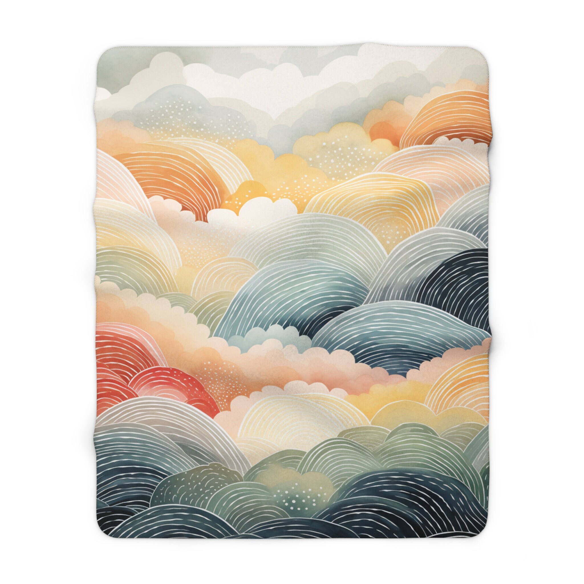 Japandi Art Blanket, Japandi D??cor, Japandi Neutral Scandinavian