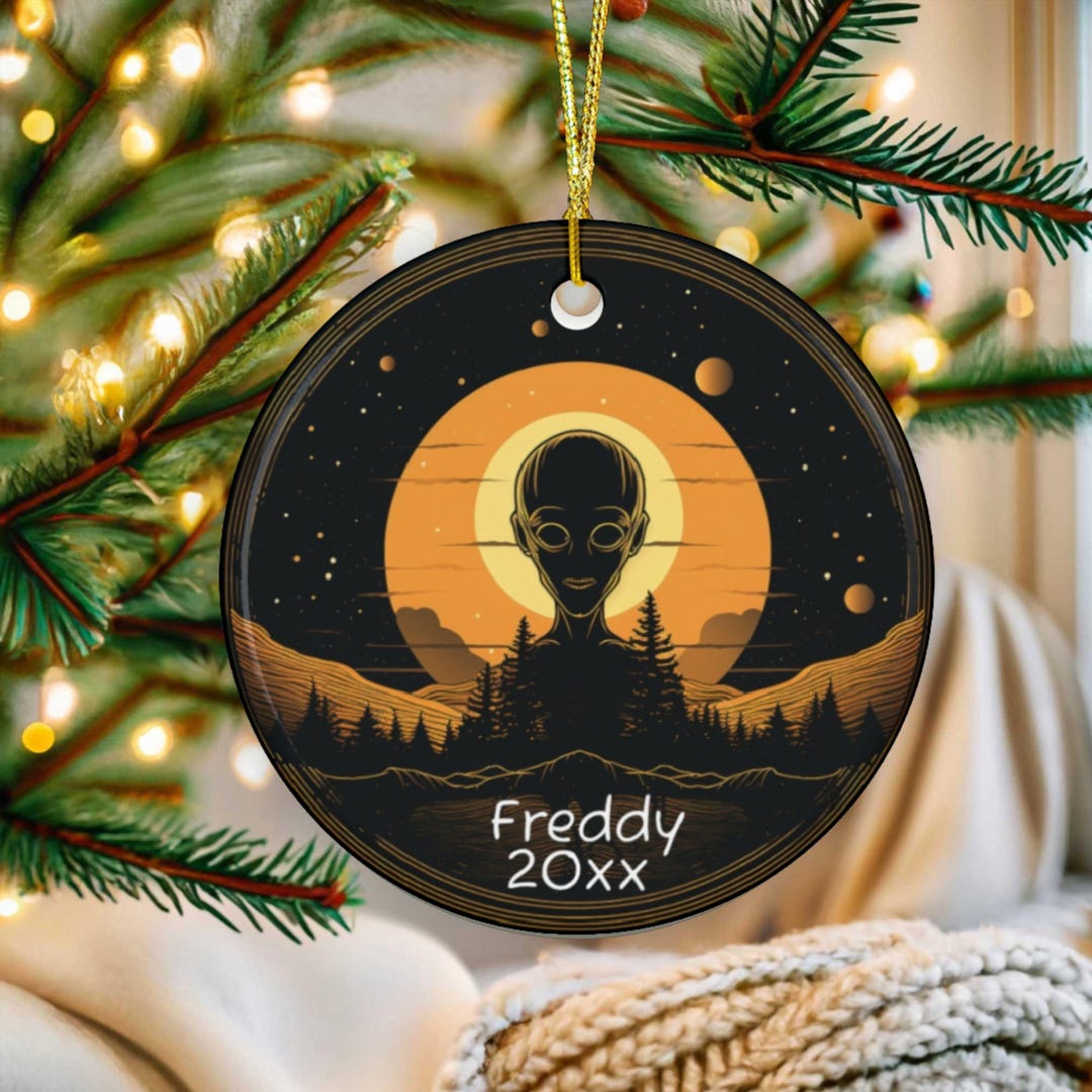 Custom Space Alien Ornament, UFO, Science Fiction, Sci Fi Ornament ...