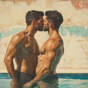 DIGITAL Download Queer Art Retro Vibe, Gay Scottish art, Queer Art, Gay Art, Elegant Queer digital Art LGBTQ Gifts Wall Art gay LGBTQ Art
