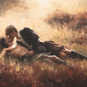 Queer Art Retro Vibe, Gay Scottish art, Queer Art Canvas Gallery Wraps, Gay Art, Elegant Queer Canvas Art LGBTQ Gifts Wall Art gay LGBTQ Art