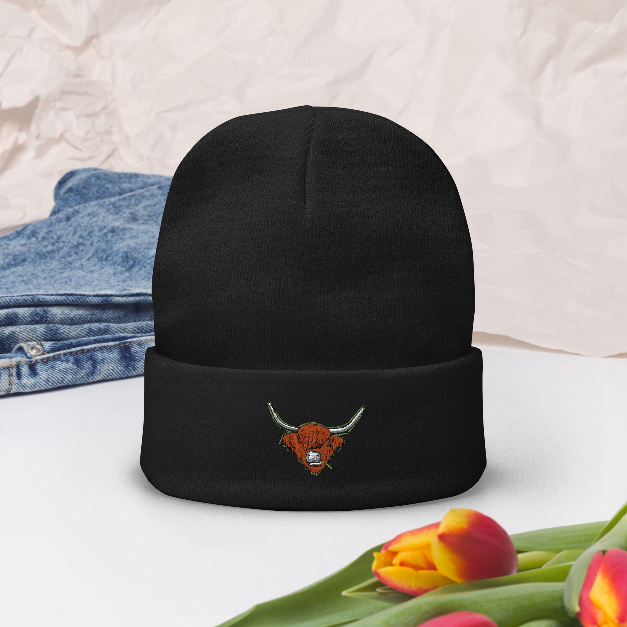 Aretas Highland Cow - Berretto con mucca, idea regalo per uomo e donna