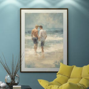 Queer Art Retro Vibe, Gay Muscle Art, Canvas Gallery Wraps, Gay Art, Elegant Queer Canvas Art LGBTQ Gifts, Wall Art gay, LGBTQ Art, Gay Art