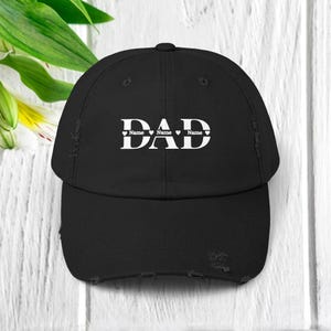 Personalized Father&#39;s Day Hat, Dad Hat, Hats for Dad, Hat for Father, Kid&#39;s names, Hat Dad, Gifts for Father, Gifts for Dad, Dad, Dad gift