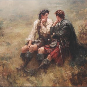 Queer Art Retro Vibe, Gay Scottish art, Queer Art Canvas Gallery Wraps, Gay Art, Elegant Queer Canvas Art LGBTQ Gifts Wall Art gay LGBTQ Art