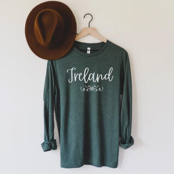 Ireland Long Sleeve Tee | Unisex Jersey Shirt for Travelers | Adventure Apparel, Gift for Scots, Casual Wear, Souvenir, Irish Long Sleeved