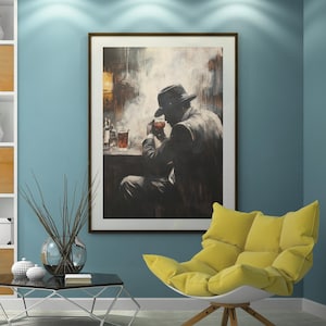 Vintage Art Print, POSTER Vintage, Niche art gallery, Moody wall arts, Cocktails, Prohibition Speakeasy Art, 1920&#39;s art, masculine art, Male