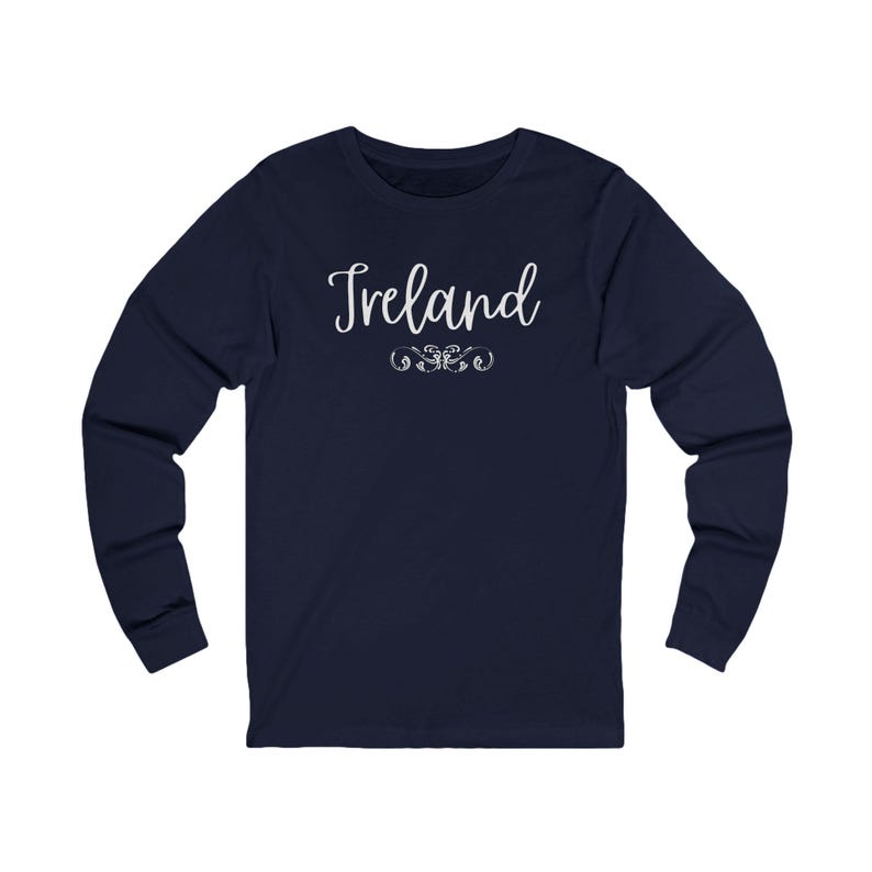 Ireland Long Sleeve Tee | Unisex Jersey Shirt for Travelers | Adventure Apparel, Gift for Scots, Casual Wear, Souvenir, Irish Long Sleeved image 9