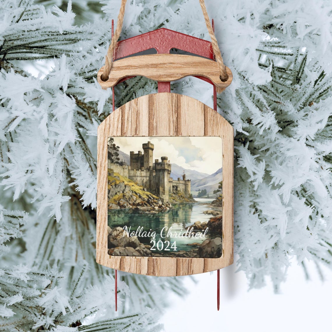Personalized Sled Ornament, Scotland Christmas Ornament, Celtic Gifts ...