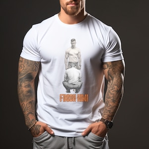 Funny gay shirts, gay t-shirt, Finish Him Shirt, Gayming Tee, Gay T-Shirt, Funny Pride Gift, Funny Gay gift, Retro Gamer tee, Gay boyfriend