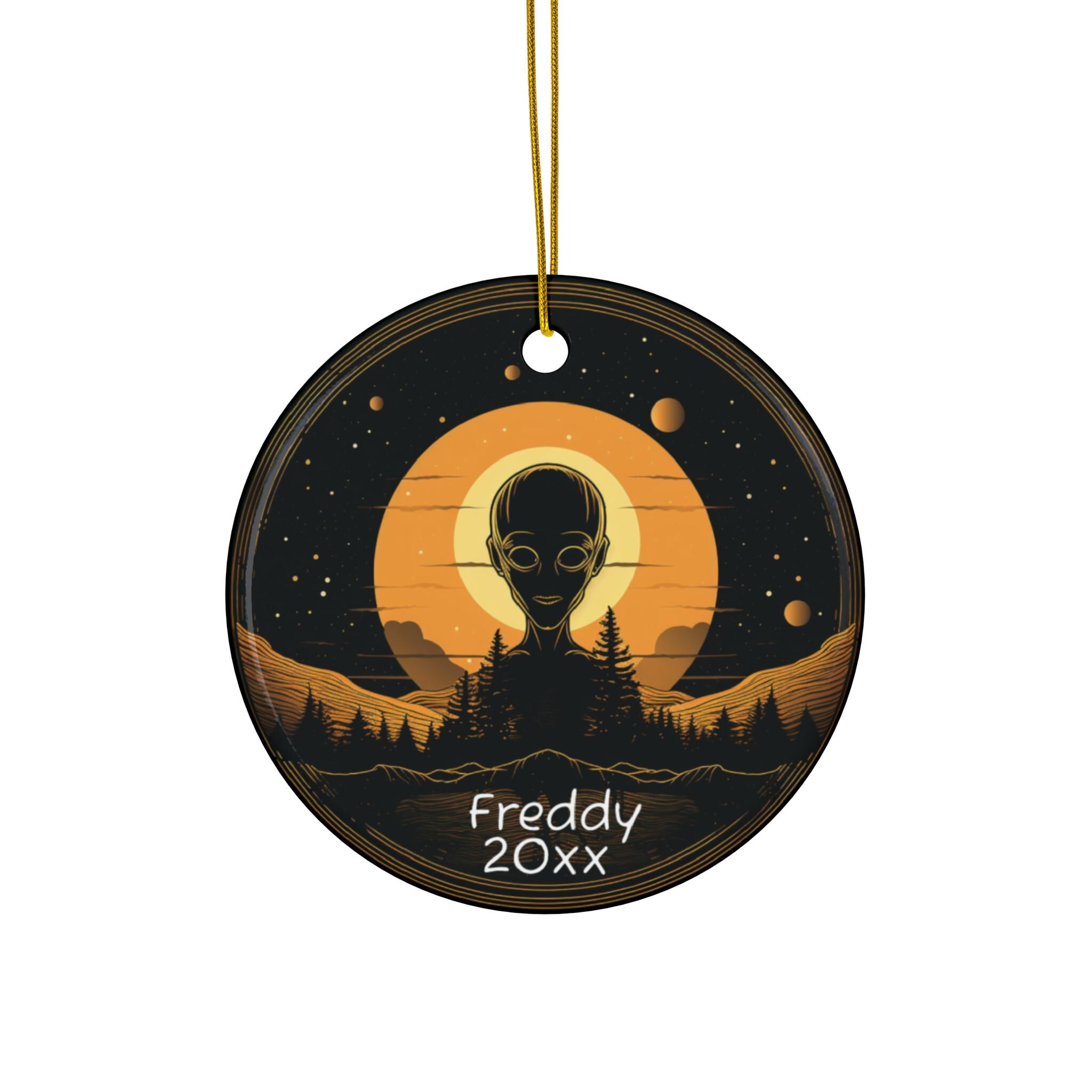 Custom Space Alien Ornament, UFO, Science Fiction, Sci Fi Ornament ...