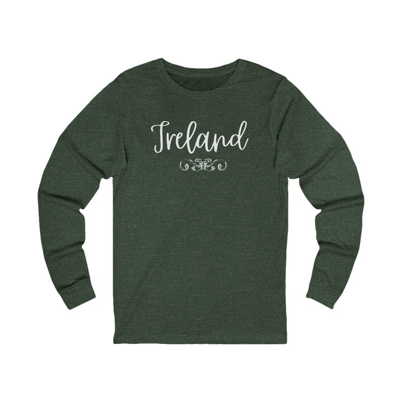 Ireland Long Sleeve Tee | Unisex Jersey Shirt for Travelers | Adventure Apparel, Gift for Scots, Casual Wear, Souvenir, Irish Long Sleeved image 8