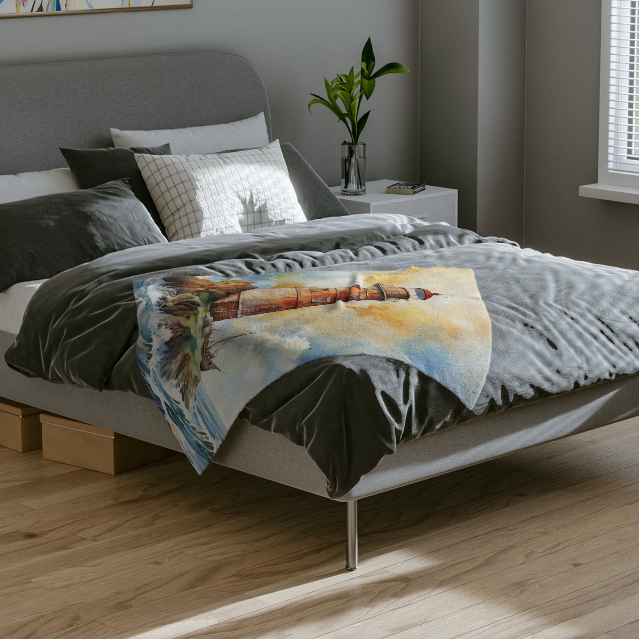 Lighthouses Blanket,lighthouse Quilt,lightweight Bedcover,lighthouse