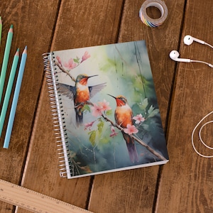 Hummingbird Journal Daily Prayer Book, Writer&#39;s Notebook Birds, Hummingbird Notebook Writer&#39;s Journal, Daily Tracker, Hummingbird Notepad