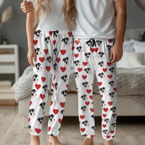 Custom Pet Portrait Pajama pants Using Pet Photo Valentines Day Gift Custom Dog Personalized Pajama Pants Photo Pants Dog Dad Dog Mom Gift