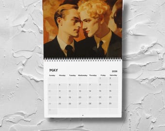 1940s Gay Retro Calendar 2026, Gay Muscle Art, Calendar Artwork, Queer Art, Gay Art, LGBTQ Art, Retro Gay Artistic, Safe space wall art