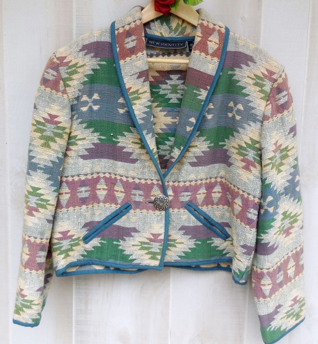 Southwest Tribal Pastel Pattern Woven Tapestry Jacket/coat - Etsy