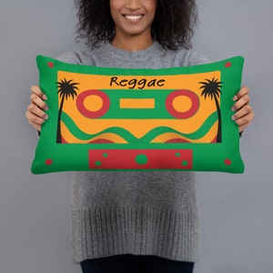 Reggae Cassette Tape Pillow