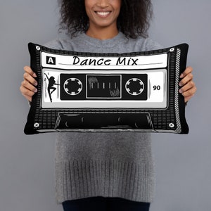 Dance Mix Cassette Tape Pillow