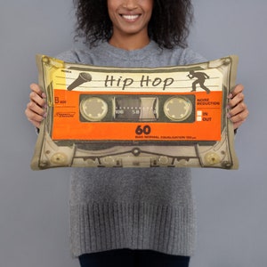 Hip Hop Cassette Tape Throw Pillow