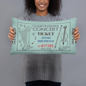 Konzertticket Kissen, Dekokissen, Musik Geschenke