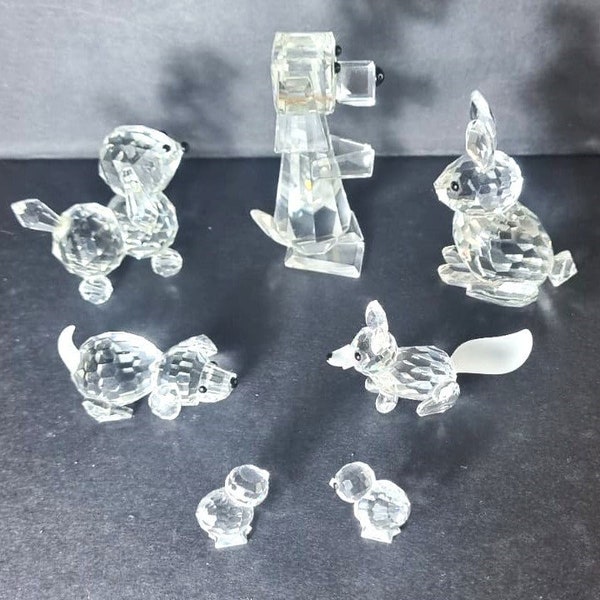 Set bestaande uit 7 originele Swarovski kristallen dieren