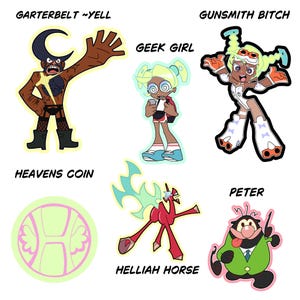Panty & Stocking with Garterbelt Stickers and Magnets!
