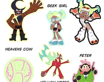 Panty & Stocking with Garterbelt Stickers and Magnets!