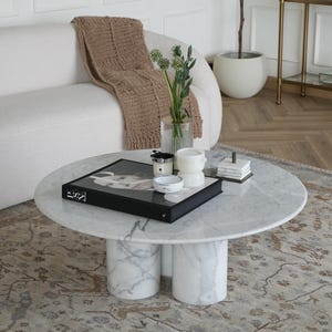 White carrara marble coffee table - Italian Marble Coffee Table - Designer Bepsoke Marble Table