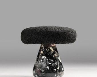 Pebble Granite Stool — Minimal Marble Side Table for Living Room