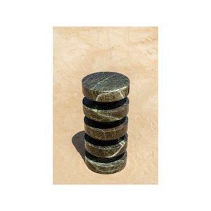 STEP SIDE TABLE- Cherry Red, White Carrara, Nero Marquina, Forest green, Travertine marble, Luxury end Table