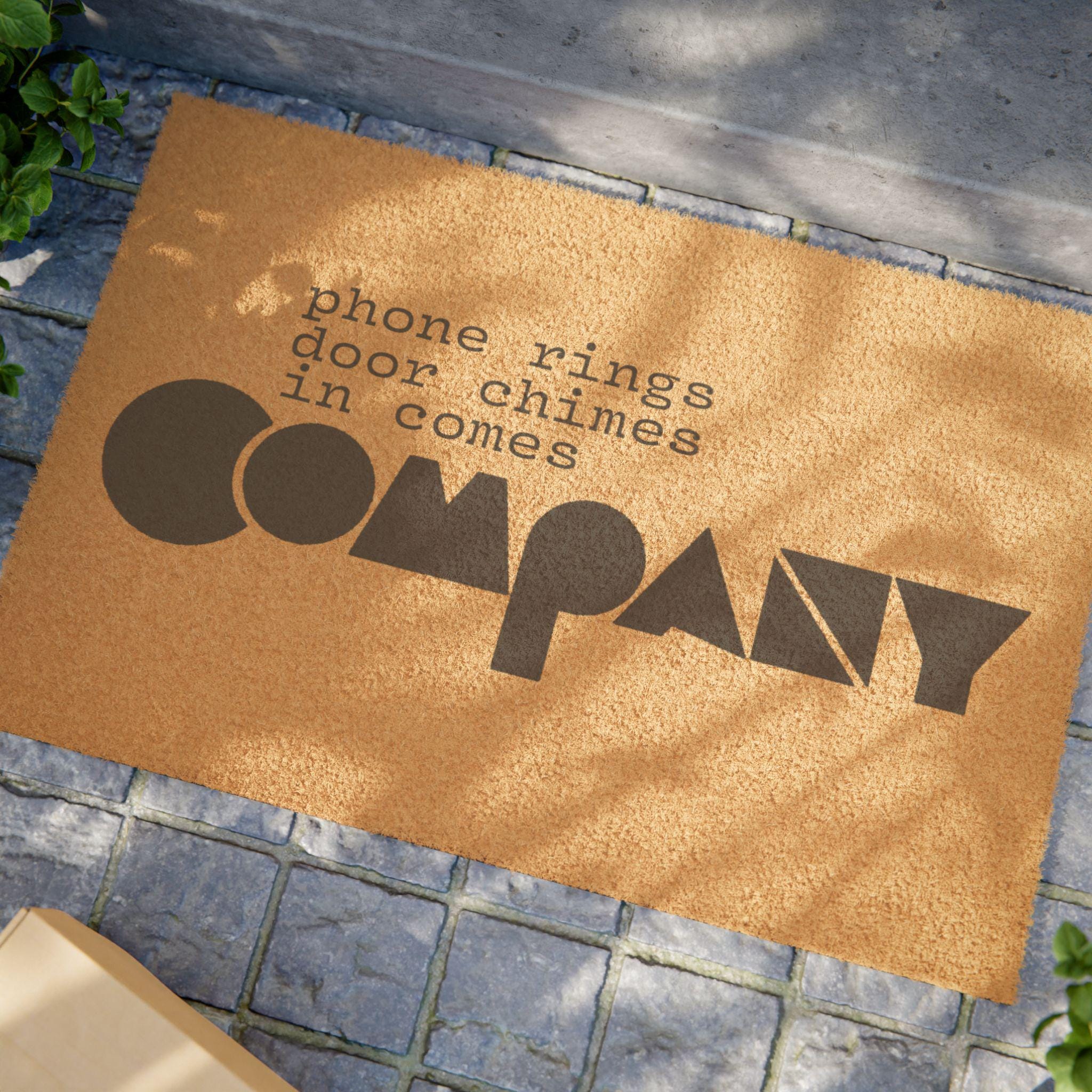 In Comes Company Broadway Sondheim Doormat Full Quote