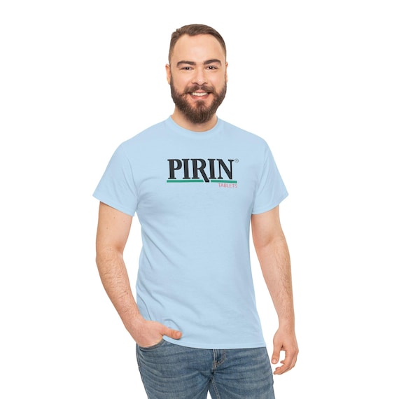 Pirin Tablets Parody T-Shirt, Funny Nostalgia Graphic Tee