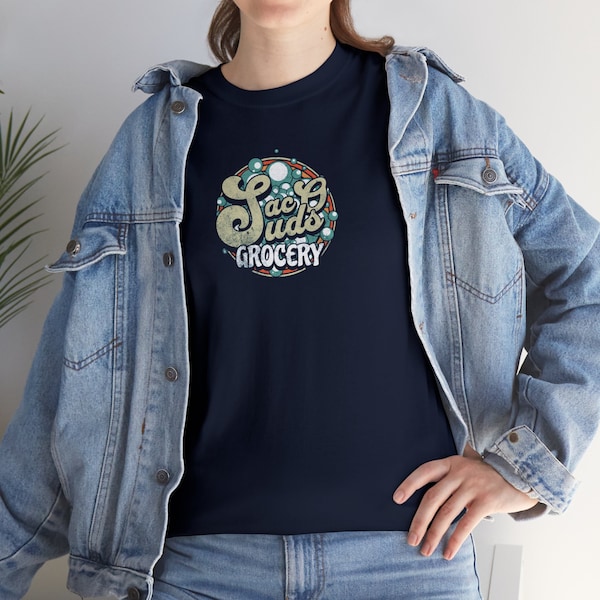Sac O Suds Grocery My Cousin Vinny parody mashup nostalgia Unisex Heavy Cotton Tee perfect gift for movie buff 90s 1990s