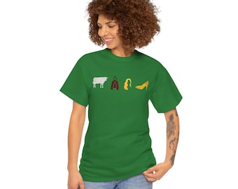 Cow Cape Hair Slipper INTO THE WOODS Broadway parody mashup nostalgia funny shirt gift for friend sondheim fan