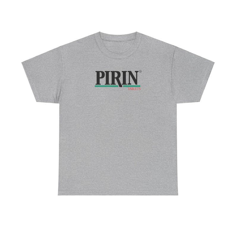 Pirin Tablets Parody T-Shirt, Funny Nostalgia Graphic Tee image 8