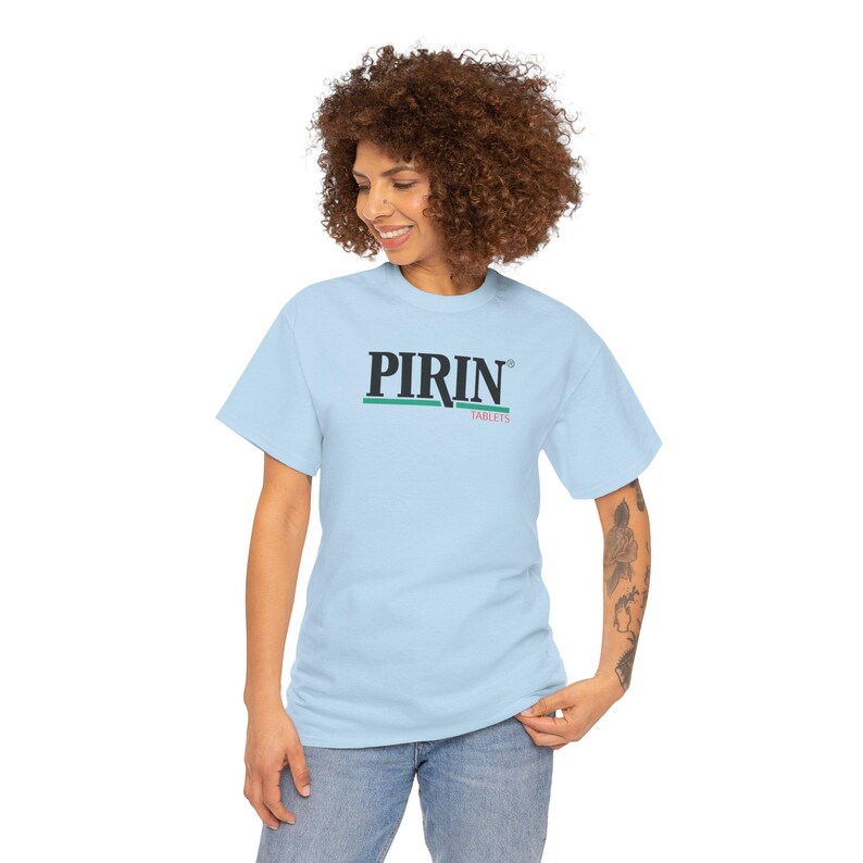 Pirin Tablets Parody T-Shirt, Funny Nostalgia Graphic Tee image 2