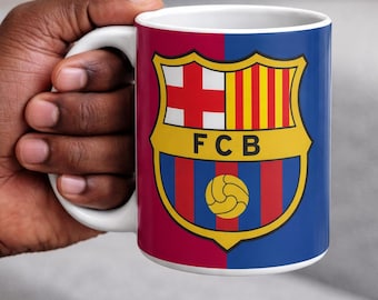 Taza de fútbol del FC Barcelona, regalo para aficionados del Barça, taza de café, mercancía de aficionado blaugrana, taza de té de cerámica, regalo navideño, taza de 325 ml