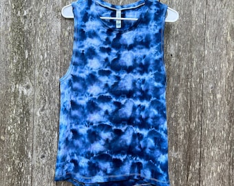 Hand Dyed Women&#39;s Tank Top, Size Large, Tie Dye Women&#39;s Tank
