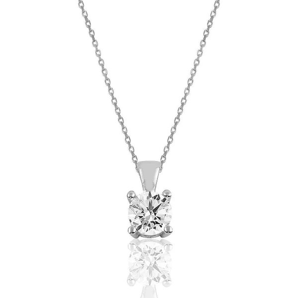 Solitare Necklace Silver