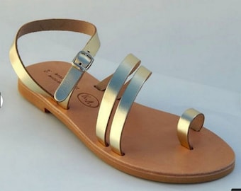 Handgemachte Griechische Leder Sandalen aus Kreta