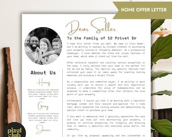 Home Offer Letter Template, We Love Your Home, Letter to Seller, House Offer Letter, Home Buying Process, Editable Home Offer Letter