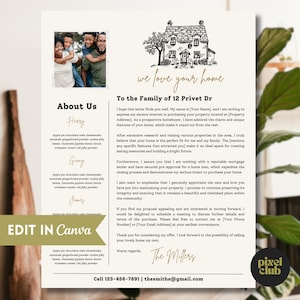 Plantilla de carta de oferta de vivienda, Amamos su casa, Carta al vendedor, Carta de oferta de vivienda, Proceso de compra de vivienda, Carta de oferta de vivienda editable