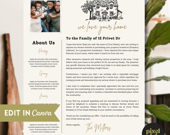 Home Offer Letter Template, We Love Your Home, Letter to Seller, House Offer Letter, Home Buying Process, Editable Home Offer Letter