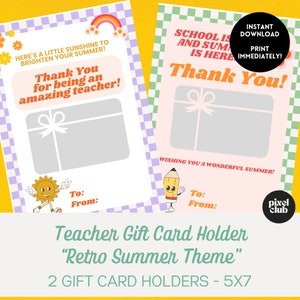 Teacher Gift Card Holders, Teacher Appreciation Gift Card Holder Printable, Teacher Thank You Gift For Christmas, Teacher Gift, School End