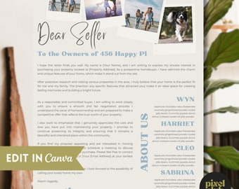 Home Offer Letter Template, We Love Your Home, Letter to Seller, House Offer Letter, Home Buying Process, Editable Home Offer Letter