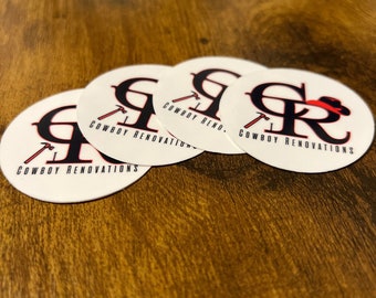 Custom Business Logo Stickers: Circle Laminated Stickers