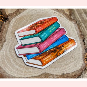 ACOTAR Book Stack Sticker: Fantasy Series Inspired