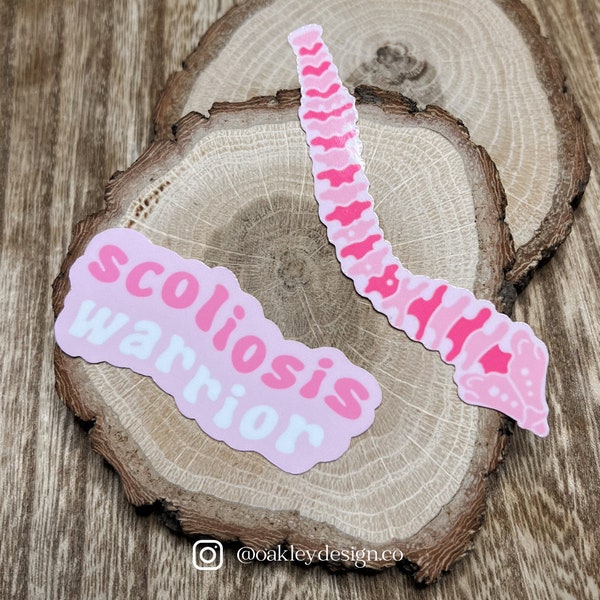 Scoliosis Sticker Pack | Pink Stickers | Scoliosis Stickers | Anatomy Collection