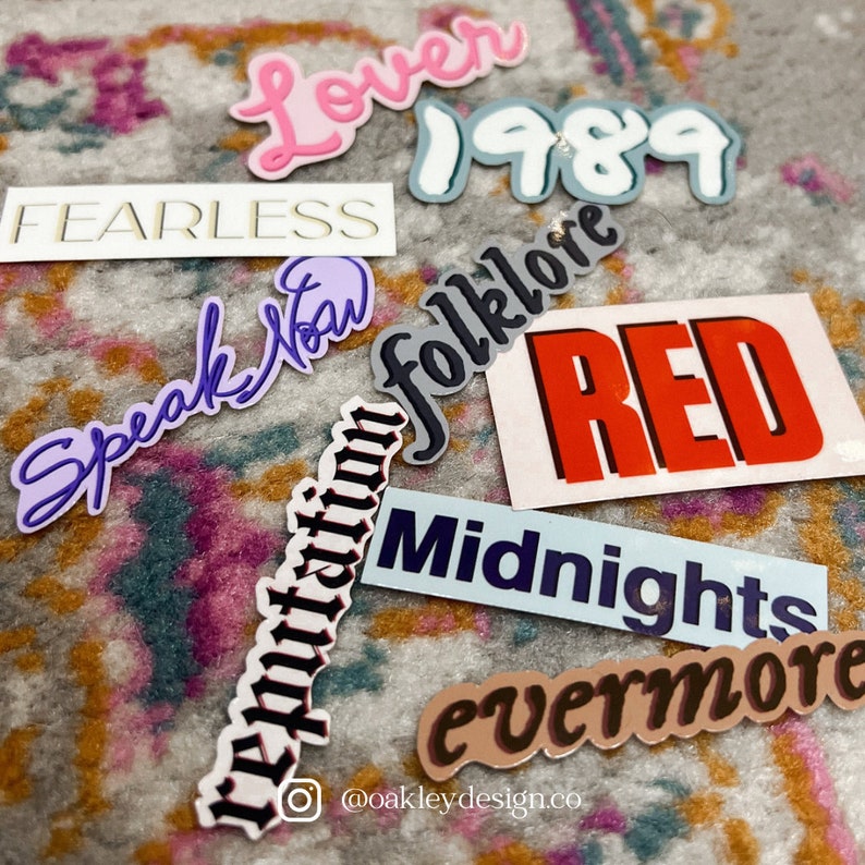 Taylor Swift Eras Stickers Taylor Swift Album Title Stickers Laptop